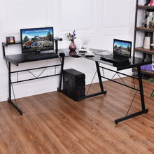Load image into Gallery viewer, Modern Executive L-Shaped Glass Computer Desk
