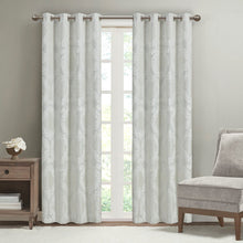 Load image into Gallery viewer, Amelia Knitted Jacquard Paisley Total Blackout Grommet Top Curtain Panel - SS40-0202
