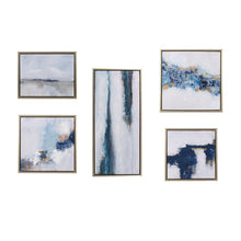 Load image into Gallery viewer, Blue Drift Framed Embellished Canvas Gallery 5Pc Set MT95C-0036A By Olliix
