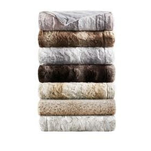 Load image into Gallery viewer, Madison Park Zuri 100% Polyester Faux Tip Dyed Brushed Long Fur Throw MP50-6675 By Olliix
