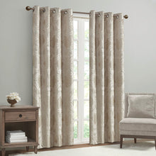 Load image into Gallery viewer, Amelia Knitted Jacquard Paisley Total Blackout Grommet Top Curtain Panel - SS40-0205
