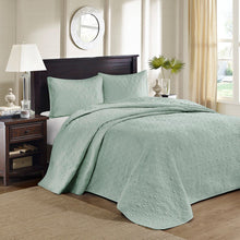 Load image into Gallery viewer, Olliix Quebec 100% Polyester Solid Reversible Bedspread Set By Madison Park MP13-6444
