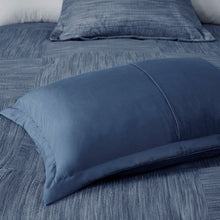 Load image into Gallery viewer, Madison Park Walter 100% Polyester Printed Seersucker 7Pcs Comforter Set - Queen - Navy MP10-7129 By Olliix
