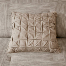 Load image into Gallery viewer, Madison Park Walter 100% Polyester Seersucker Printed Pieced 7Pcs Comforter Set - Queen - Taupe MP10-7085 By Olliix

