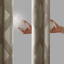 Load image into Gallery viewer, Bentley Ogee Knitted Jacquard Total Blackout Panel SS40-0120 By Olliix
