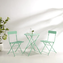 Load image into Gallery viewer, Karlee 3Pc Indoor/Outdoor Metal Bistro Set Mint - Bistro Table &amp; 2 Chairs
