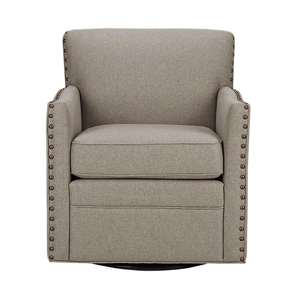 Madison Park Devrim Herringbone Texture Swivel Chair MP103-0238 By Olliix