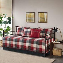 Load image into Gallery viewer, Madison Park Ridge 100% Polyester Herringbone Printed 6 Piece Reversible Daybed Cover Set MP13-6465 By Olliix
