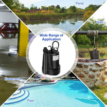 Load image into Gallery viewer, 1/3HP 2400GPH Submersible Utility Pump Portable Electric Water Pump with 10 FT Cord
