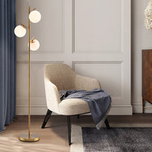 Load image into Gallery viewer, 3-Globe Floor Lamp with Foot Switch and Bulb Bases-Golden
