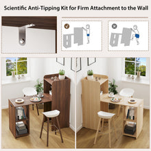 Load image into Gallery viewer, Extendable Reversible Computer Desk with Anti-Tipping Kit-Brown
