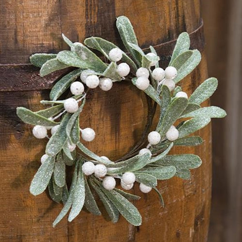 Glittered Mistletoe Candle Ring 9