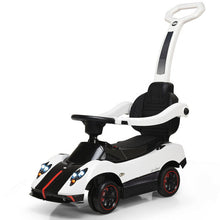 Load image into Gallery viewer, 2-in-1 Electric Kids Ride On Push Around Car-White
