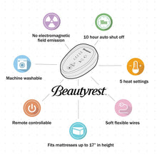 Load image into Gallery viewer, Beautyrest Cotton Blend Heated Mattress Pad - Cal King BR55-0202 By Olliix
