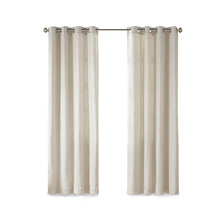 Load image into Gallery viewer, Madison Park Englewood 100% Polyester Solid Piece Dyed Grommet Top Window Panel- Natural MP40-6750 By Olliix
