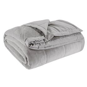 Madison Park Coleman 100% Polyester Reversible Plush To Microfiber Da Blanket MP51-6377 By Olliix
