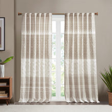 Load image into Gallery viewer, Mila Cotton Printed Window Panel With Chenille Detail And Lining II40-1183 By Olliix
