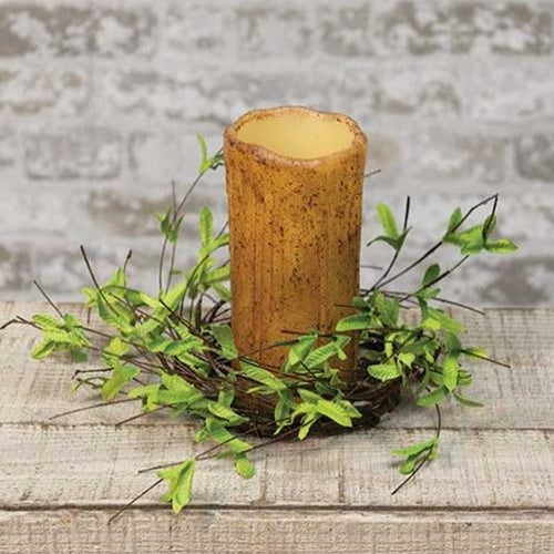 Twig Leaf Candle Ring (Pack of 2)