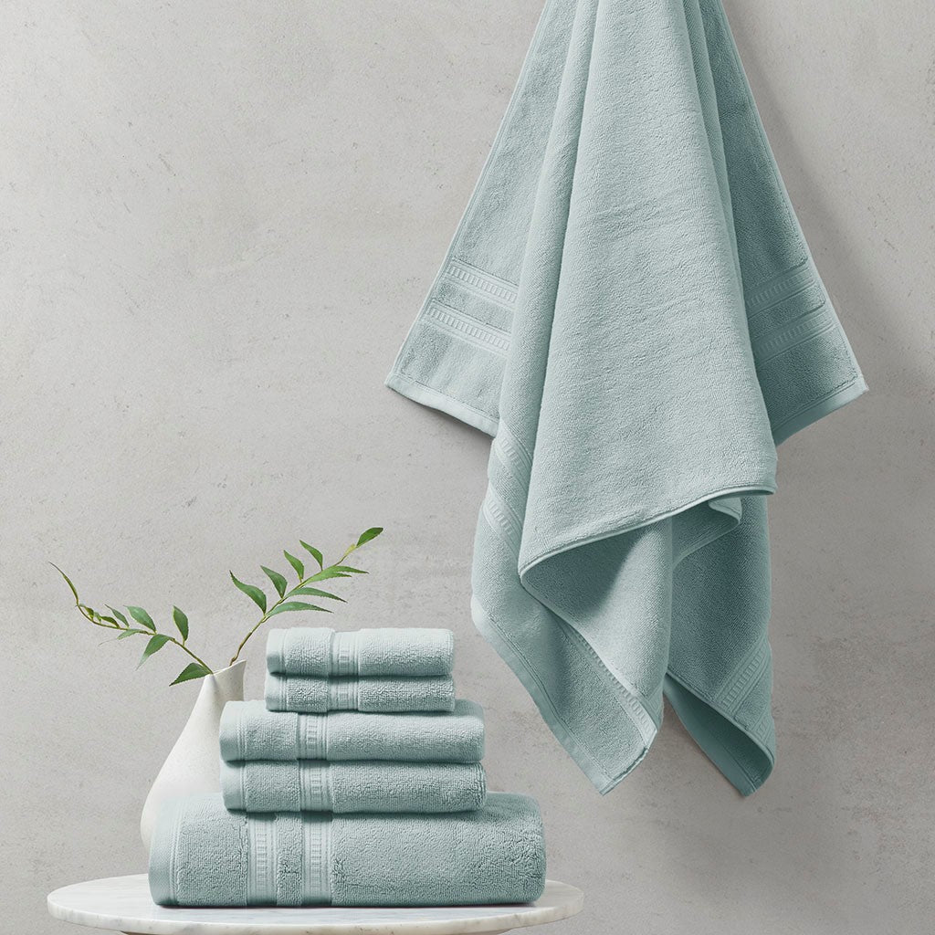 Plume 100% Cotton Feather Touch Antimicrobial Towel 6 Piece Set - BR73-2437