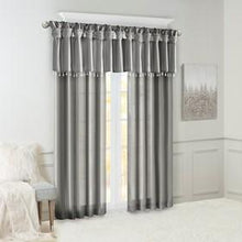 Load image into Gallery viewer, Madison Park Emilia 100% Polyester Twisted Tab Valance With Beads MP41-6560 By Olliix
