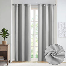 Load image into Gallery viewer, Taren Solid Blackout Triple Weave Grommet Top Curtain Panel Pair SS40-0149 By Olliix
