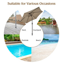 Load image into Gallery viewer, 10 Feet Outdoor Patio Umbrella with Tilt Adjustment and Crank-Tan

