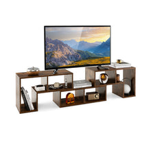 Load image into Gallery viewer, 3 Pieces Console TV Stand for TVs up to 65 Inch with Shelves-Brown
