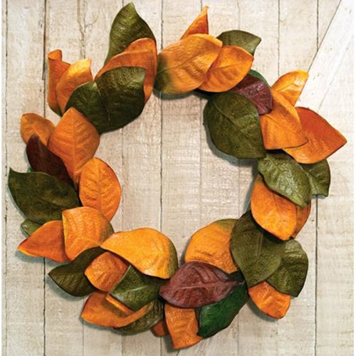 Fall Magnolia Leaves Wreath 22