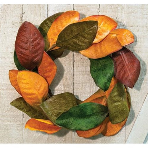 Fall Magnolia Leaves Wreath 14