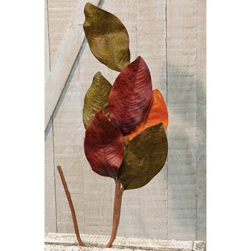 Fall Magnolia Leaves Spray  (Pack of 4)