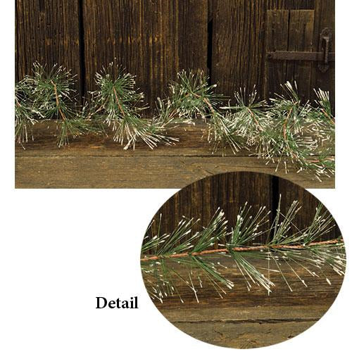 Snowy Bottle Brush Pine Rope 9 ft. (Pack of 4)