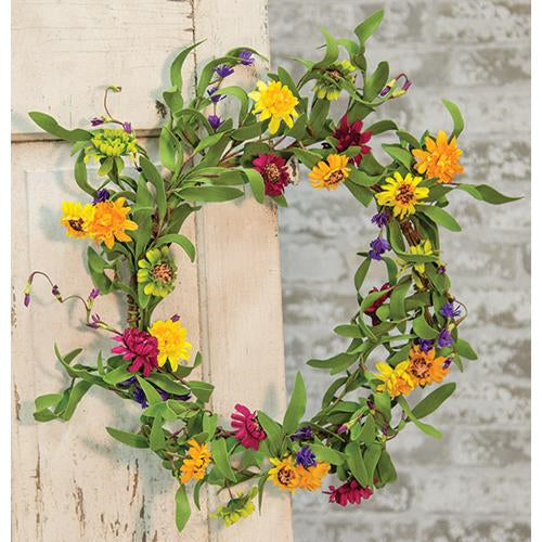 Mixed Prairie Daisy Wreath 18