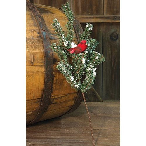 German Twig Spray w/Cardinal 18