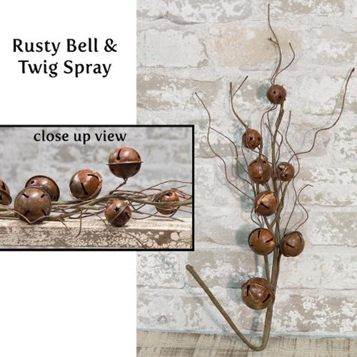 Rusty Bell & Twig Spray 24