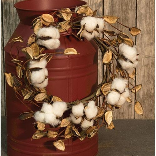 Cotton Wreath w/Shells 12