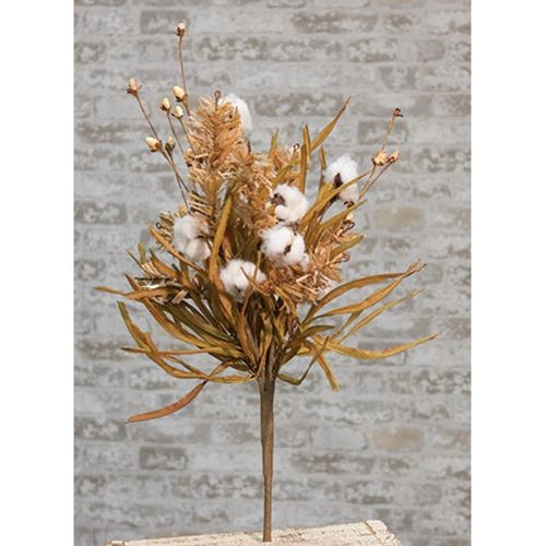 Cotton & Fall Grass Bush 24