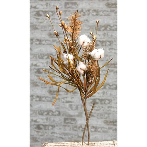 Cotton & Fall Grass Branch 28