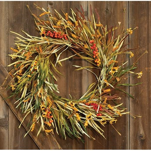 Wild Sunflower & Grass Wreath 22