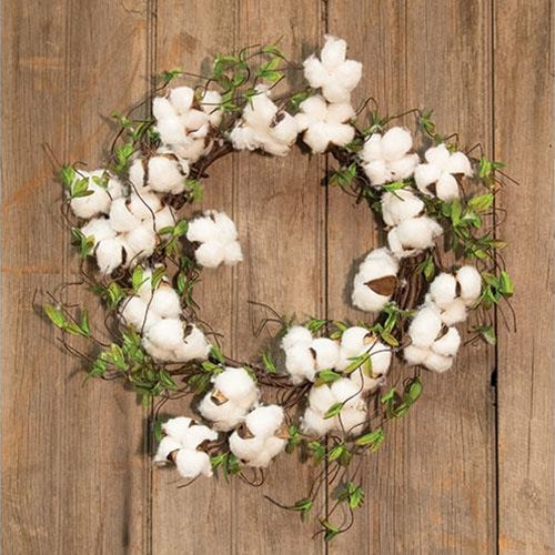 Cotton & Willow Leaves Wreath 22