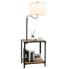 Load image into Gallery viewer, 360° Rotatable Floor Lamp with End Table and USB Charging Ports
