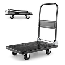 Load image into Gallery viewer, Folding Push Cart Dolly with Swivel Wheels and Non-Slip Loading Area-36 x 24 inches
