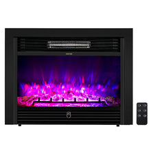 Load image into Gallery viewer, 28.5 inch Recessed Mounted Standing Fireplace Heater with 3 Flame Option
