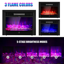 Load image into Gallery viewer, 28.5 inch Recessed Mounted Standing Fireplace Heater with 3 Flame Option
