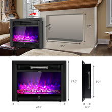 Load image into Gallery viewer, 28.5 inch Recessed Mounted Standing Fireplace Heater with 3 Flame Option
