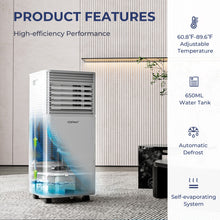 Load image into Gallery viewer, 8000 BTU 3-in-1 Air Cooler with Dehumidifier and Fan Mode-White
