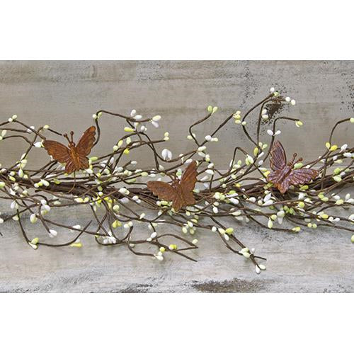 Pip Berry Garland With Butterflies Citron 40