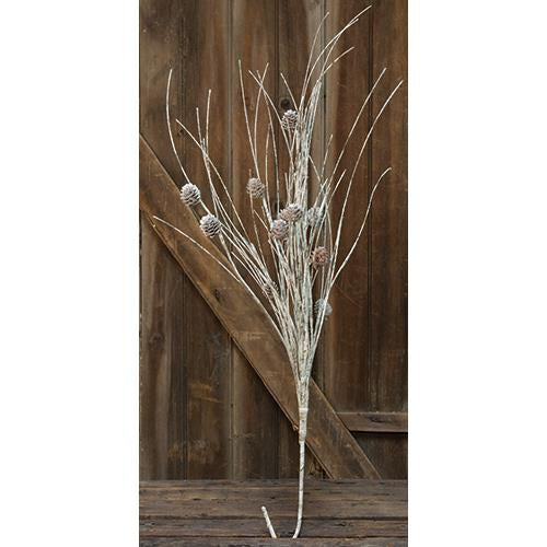 Snowy Twig & Pinecone Spray 34