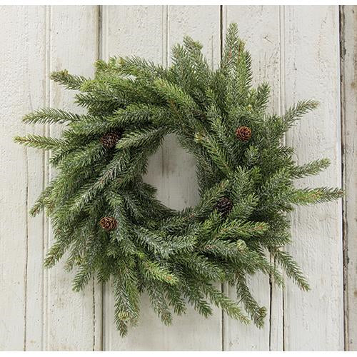 Frosted White Spruce Wreath 18