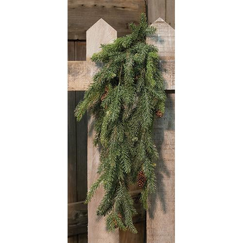 Frosted White Spruce Hanging Bush 34
