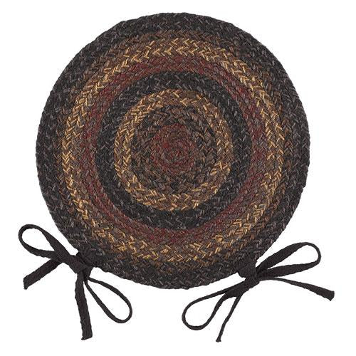 Slate Braided Chair Pad (Pack of 2)